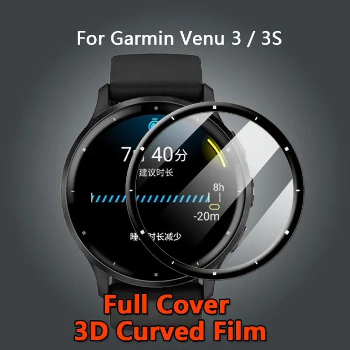 1/3Pcs Soft Protective Film For Garmin Venu3 Venu3S 3D Curved Screen Protector Anti-scatch Films for Garmin Venu 3 3s Smartwatch