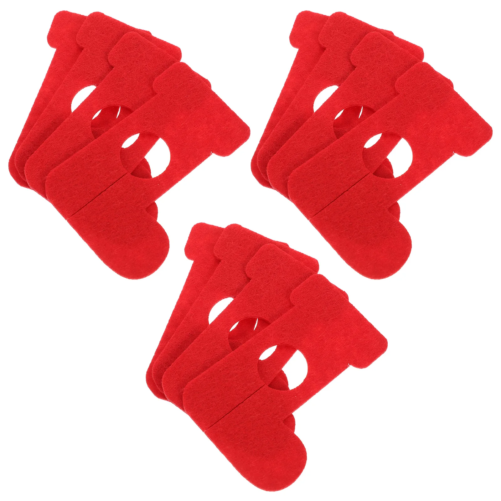 

12 шт., рождественские маркеры для бокалов для вина, фетровые многоразовые бирки для напитков, идентификаторы чашек, украшение для вечеринки, рождественский маркер для бокалов для вина