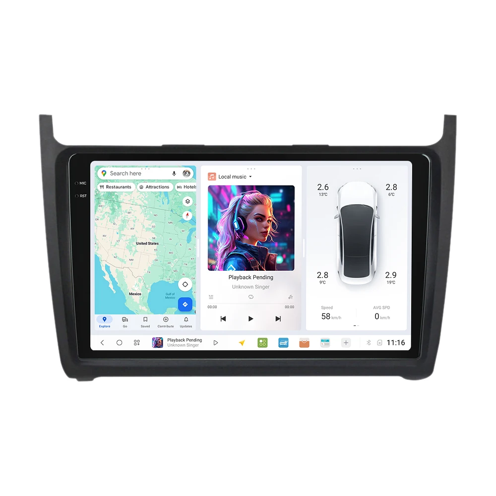 

DUDU 7 Premium Vehicle Camping Car Headunit Android Stereo System GPS Navigation Multimedia Player For VW24-VW Polo Golf Passat
