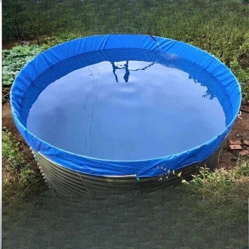 Réservoir d'étang à verger antirouille, ensemble complet d'étang à poissons en toile, pièces d'épaisseur extérieures épaisses et durables