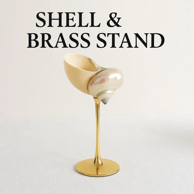 

Nordic Natural Conch Shell Wine Glass, Handmade Creative Champagne Goblet, High-End Bar Party Drinking Tableware