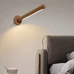Magnetic Wooden Rotatable Night Light Smart 360 Degree Light Magnetic Connection Wooden Night Light For Home
