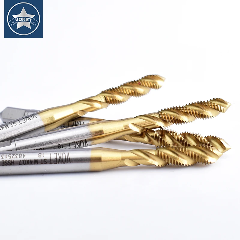 VOKET HSSE-M35 JIS Standard-Spiralgelenkgewindebohrer M1 M1,2 M1,6 M1,4 M2 M3 M4 M5 M6 M8 M10 M12 - M24 Maschinengewindebohrer – Detail 2