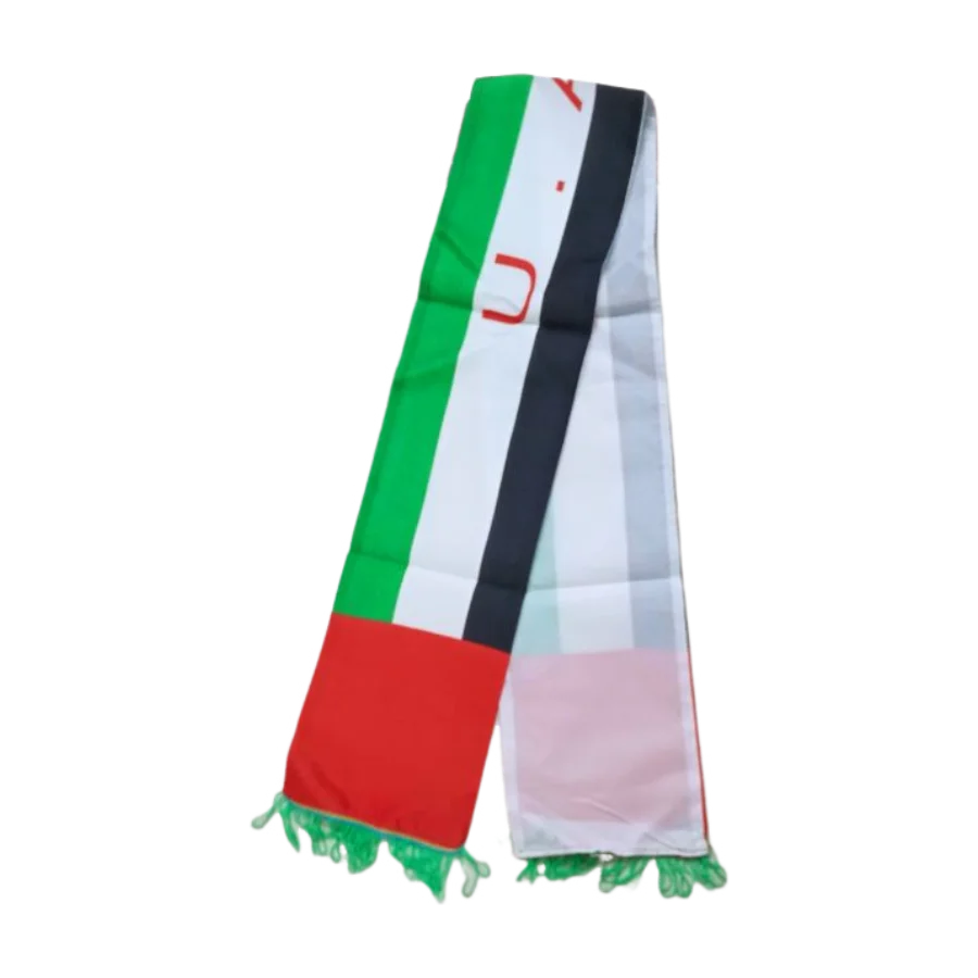 Flagicts 100% Polyester Double Side Printing National Day UAE Flag Scarf