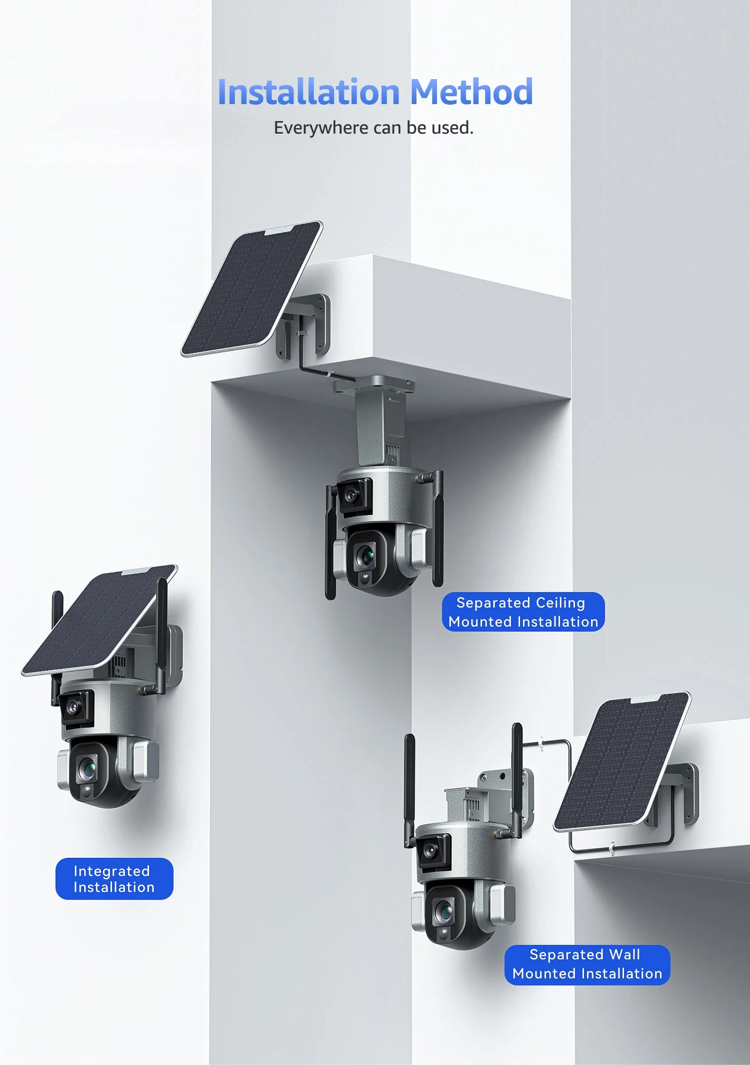 4K Wireless 4G Solar Camera 20X Zooming Dual Screen Wireless Outdoor 4K WiFi PTZ Human Auto Tracking Surveillance Cameras