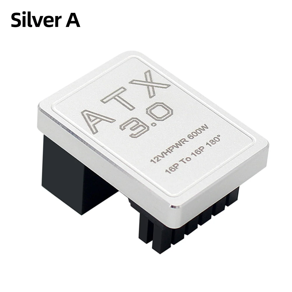 

Male To Female 180 Angled Turning Connector 600W Steering 180 Angle Connector Aluminum Alloy CNC Shell for PCIe5.0 Graphics Card