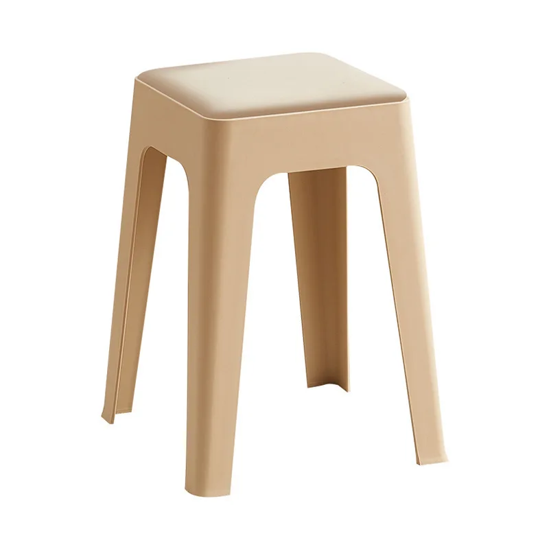 Stools household stackable spare thickened plastic square stools high benches sturdy living room chairs