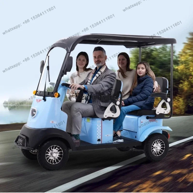 

45New minibus X3 electric four-wheel elderly scooter passenger and cargo dual-purpose three-seat pick-up and drop-off children's
