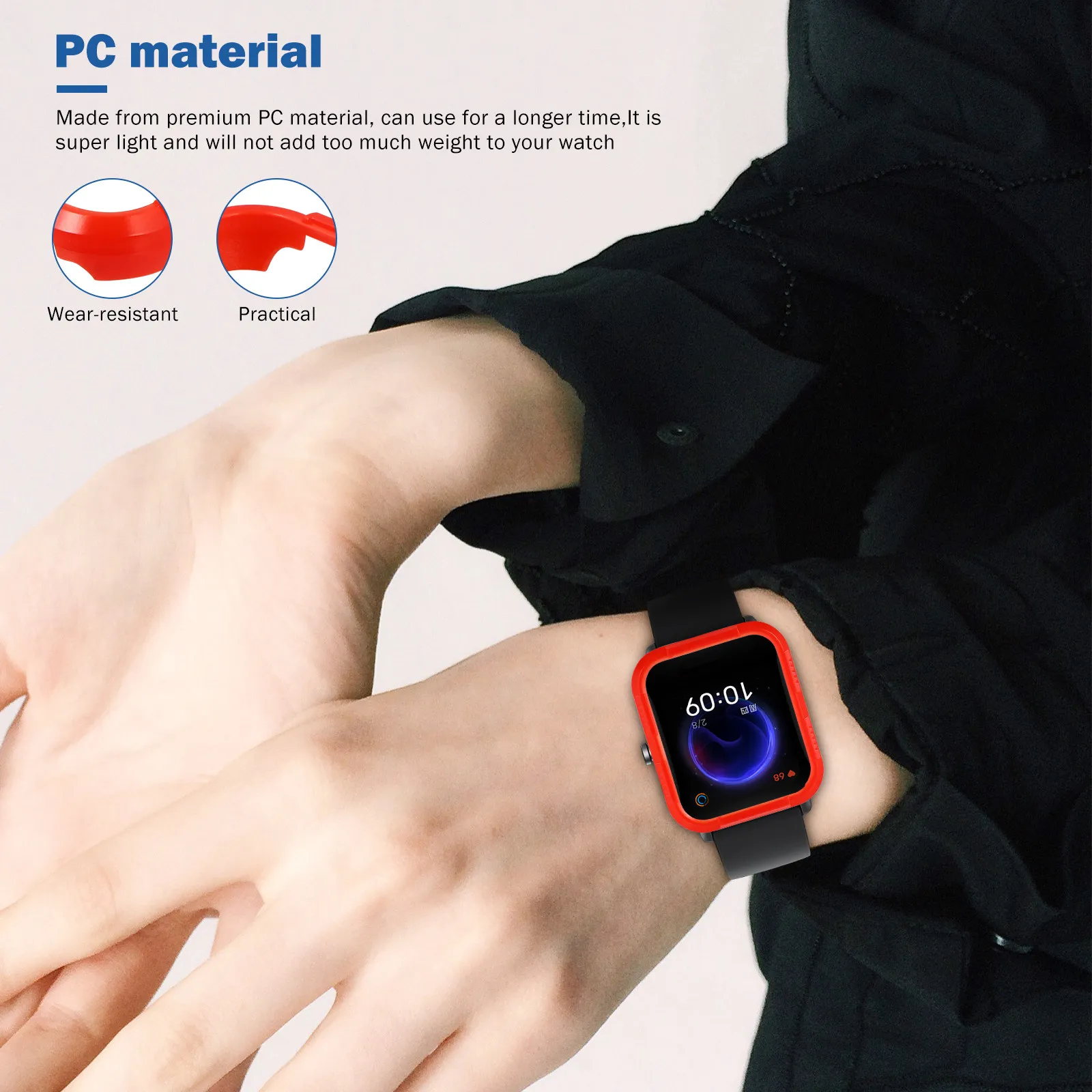 1Pcs Sleek Watch Cover Lightweight Wear Resistant Easy Install Disassemble Elegant Gift for Family Friends Smart Watch