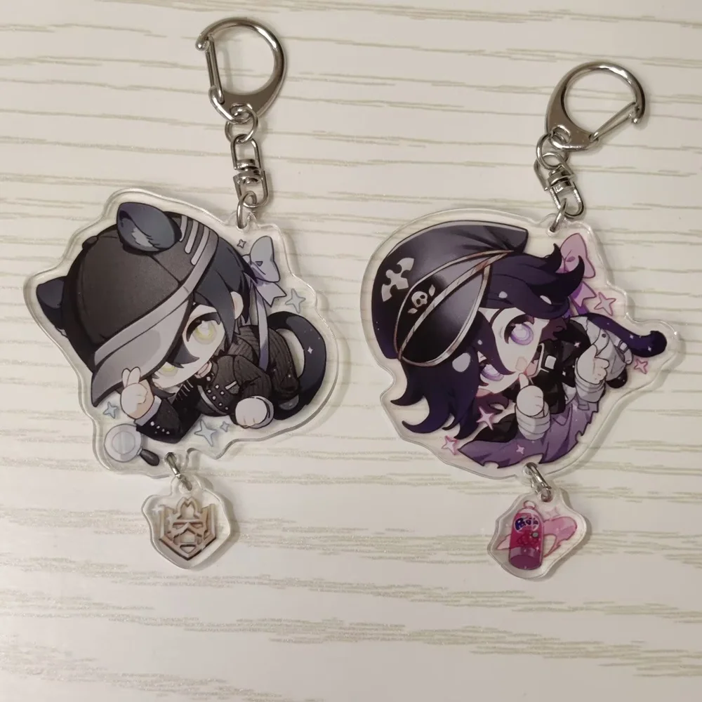 Game Danganronpa Anime Figures Yasuhiro Taeko Kokichi Oma Acrylic Keychains Saihara Shuichi Cute Bag Decor Pendant Accessories