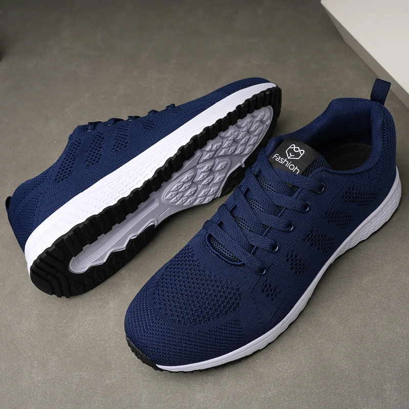 Men's and Women's Running Shoes 2024 New Breathable Casual Shoes Outdoor Shallow Mouth Lightweight Walking Shoes Mesh Lacing Sho