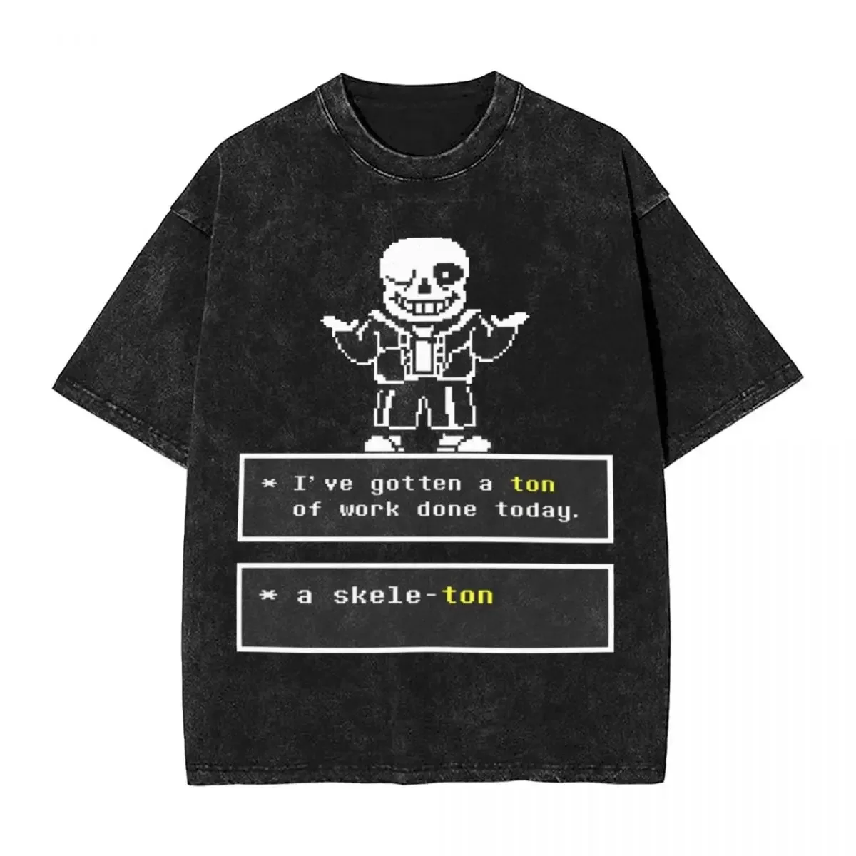تي شيرت Undertale Sans Skeletons Bones تي شيرت مانغا جرافيك Harajuku تي شيرت قطني مغسول للرجال والنساء مقاس كبير ملابس الشارع الأكثر مبيعًا #2