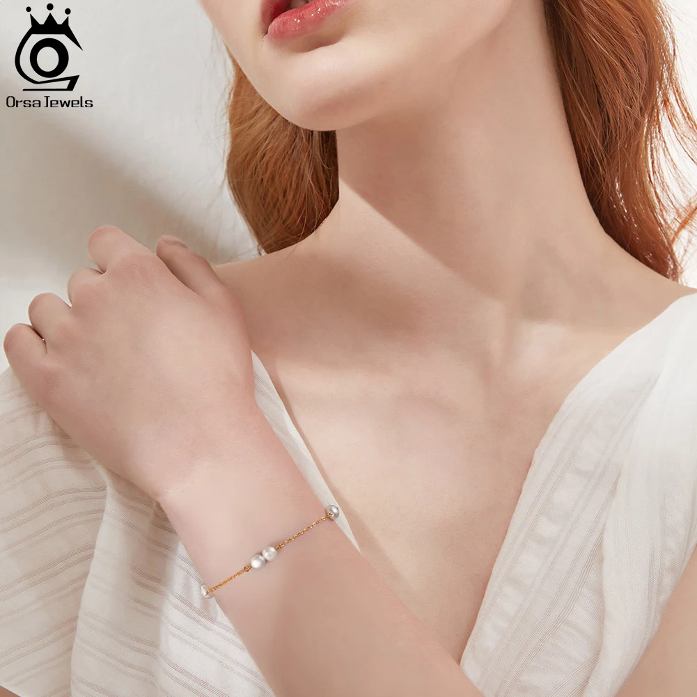 ORSA JEWELS 925 Silver Natural Freshwater Pearls Necklace for Women Classic Pearl Choker Chain Wedding Fashion Jewelry GPN57 5