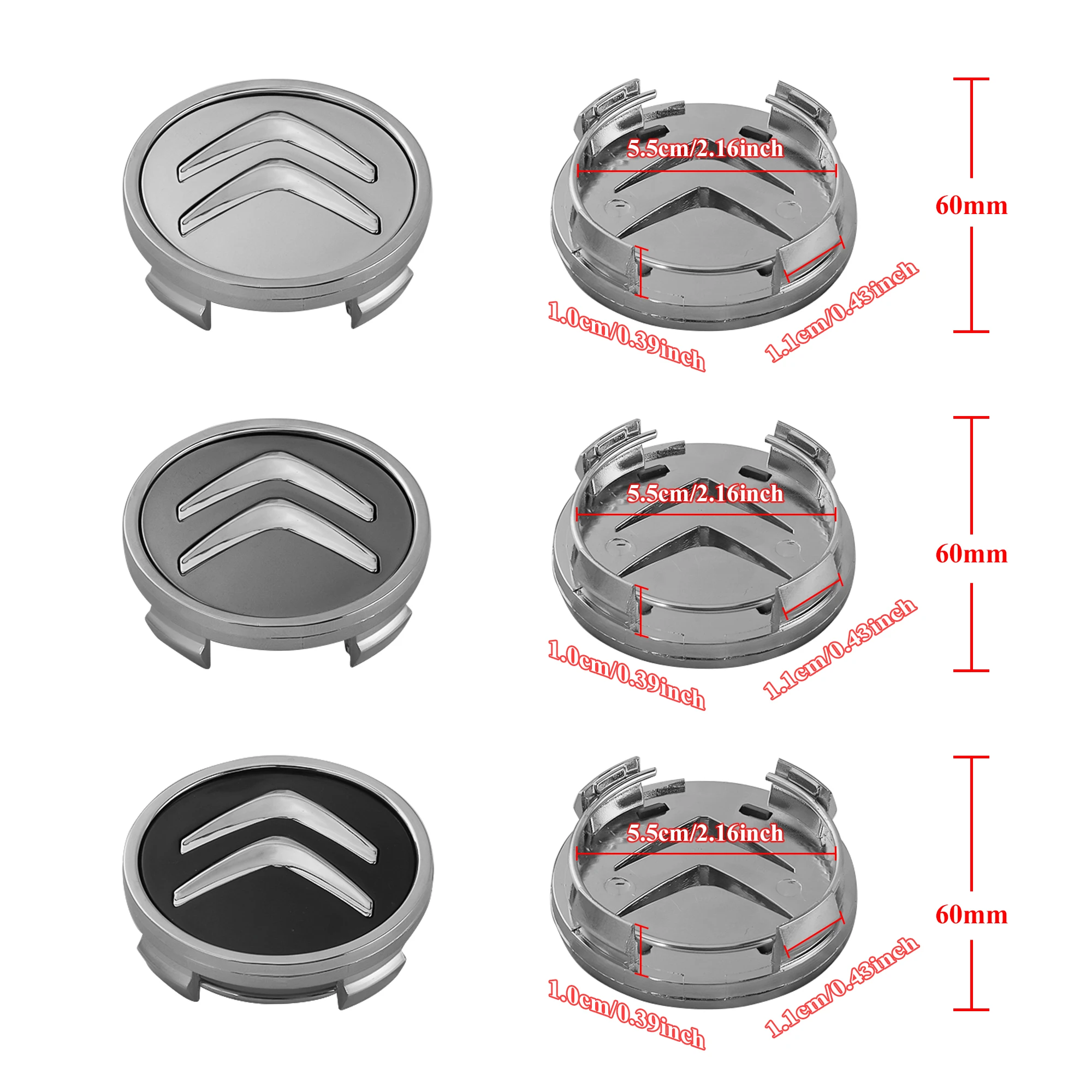 4 قطعة عجلة السيارة الأصلية محور قبعات السيارات Huncap غطاء لسيتروين ثاب C3 C1 C4 C5x7 VTS Aircross بيكاسو اكسسوارات الديكور