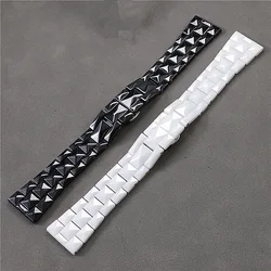 For Apple Watch Band 20mm 22mm Black White Ceramic Strap for Samsung Huawei Men's and Women's Watches for Iwatch Band