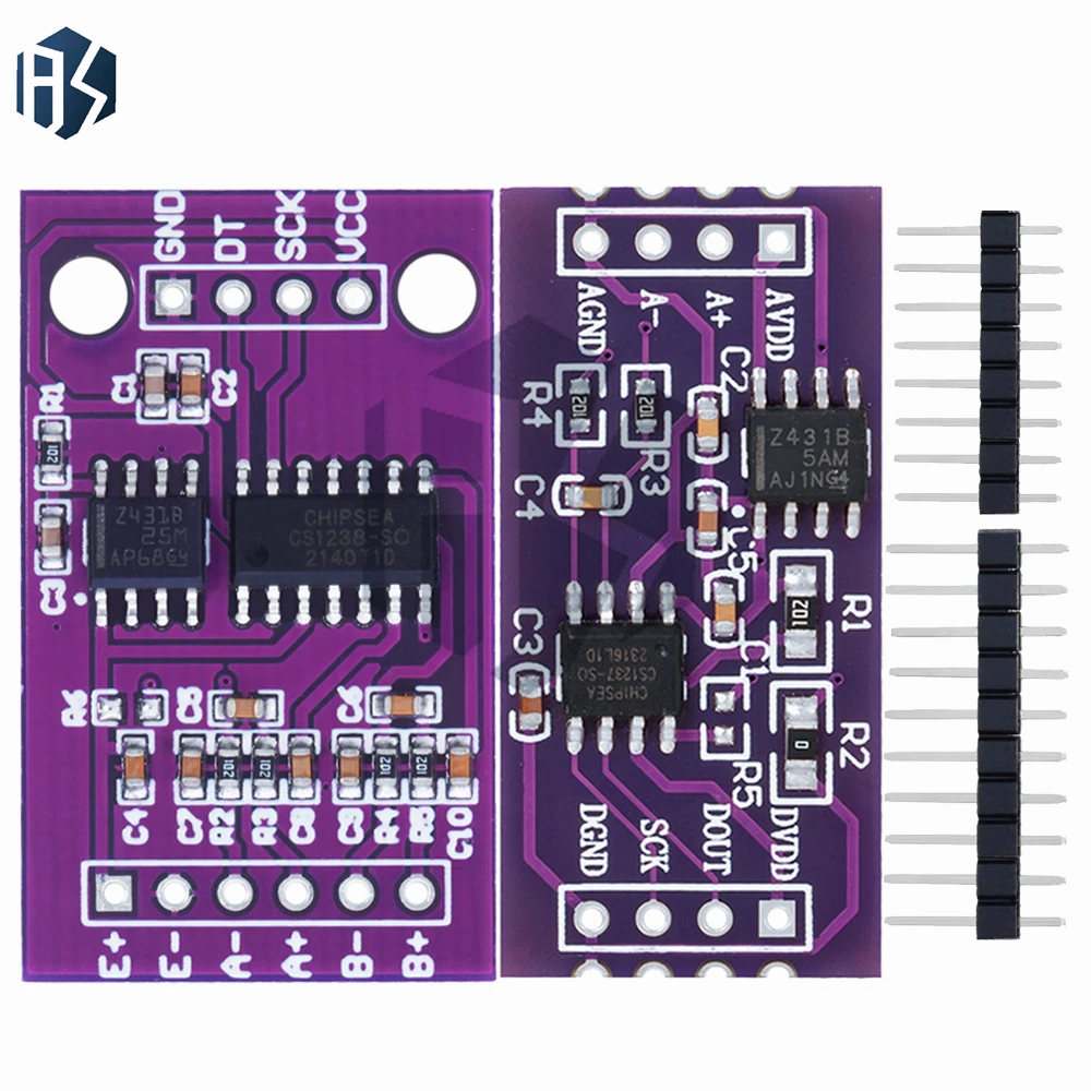 CS1237 24-Bit-ADC-Modul Onboard TL431 Externer Referenzchip Einkanal-Wägeerkennung 24bit CS1238 Zweikanal
