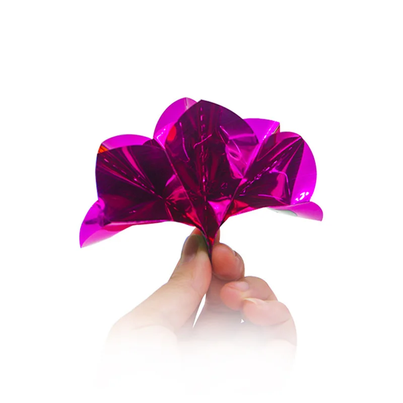 9 Pcs/Set Flower Appearing From Empty Hand Magic Tricks Plastic Sequins Flower Production Close Up Stage Illusions Gimmicks Prop