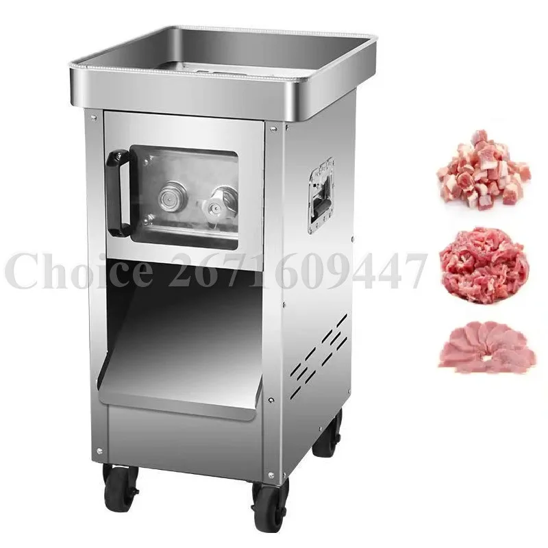 Desktop Automatic Vegetable Fresh Meat Strip Cutting Slicing Machine Pork Meat Slicer Cutter Grinder Shredder