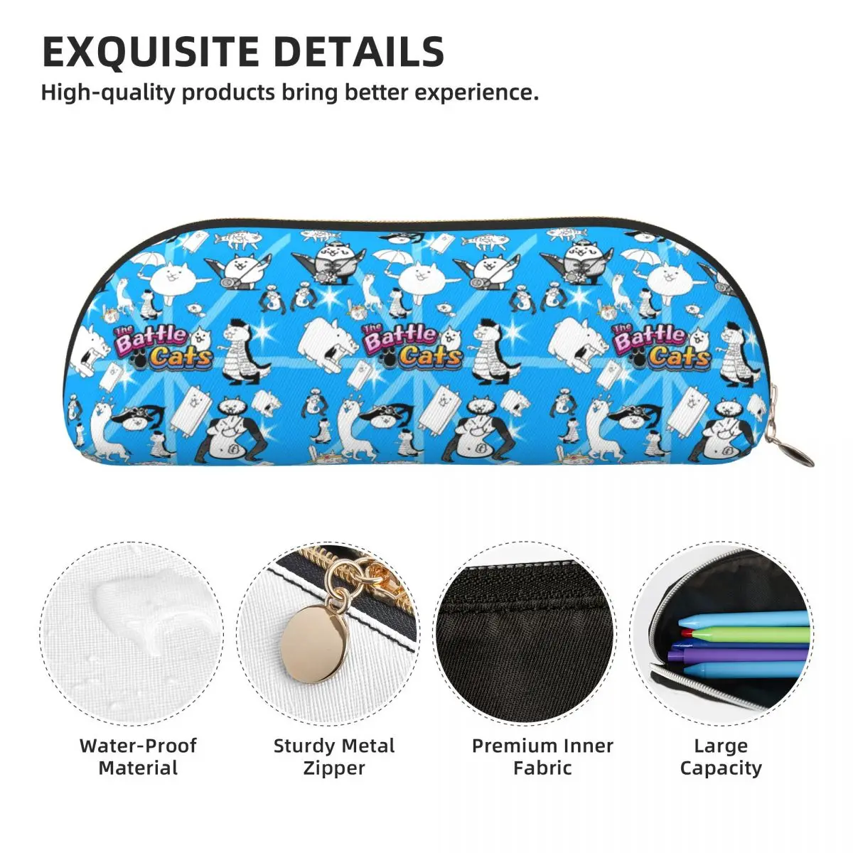 Пенал Battle Cats Doddle, держатель для ручек, канцелярские принадлежности, большая коробка для ручек, сумка-карандаш для детей, школы