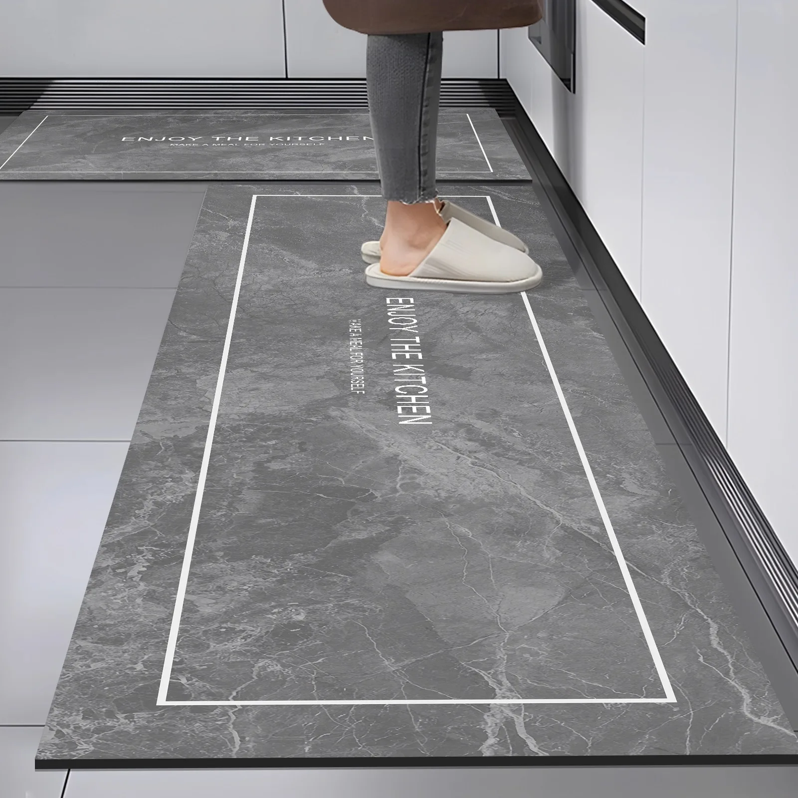 

Kitchen Floor Mat Non-slip Carpet Home Decor Rug, Absorbent Floor Mat,Washable, Doormat, Kitchen Entrance Rug for Home Use.