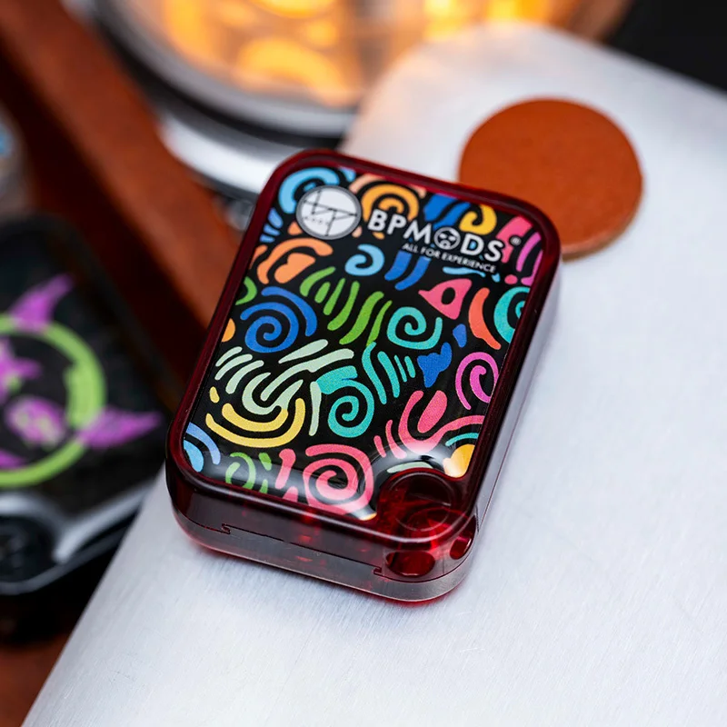 Authentic BPMODS Mini Crystal Stress Relief Toy Mechanical  Paragraph DingDing Straight Push Card EDC Fidget Spinner
