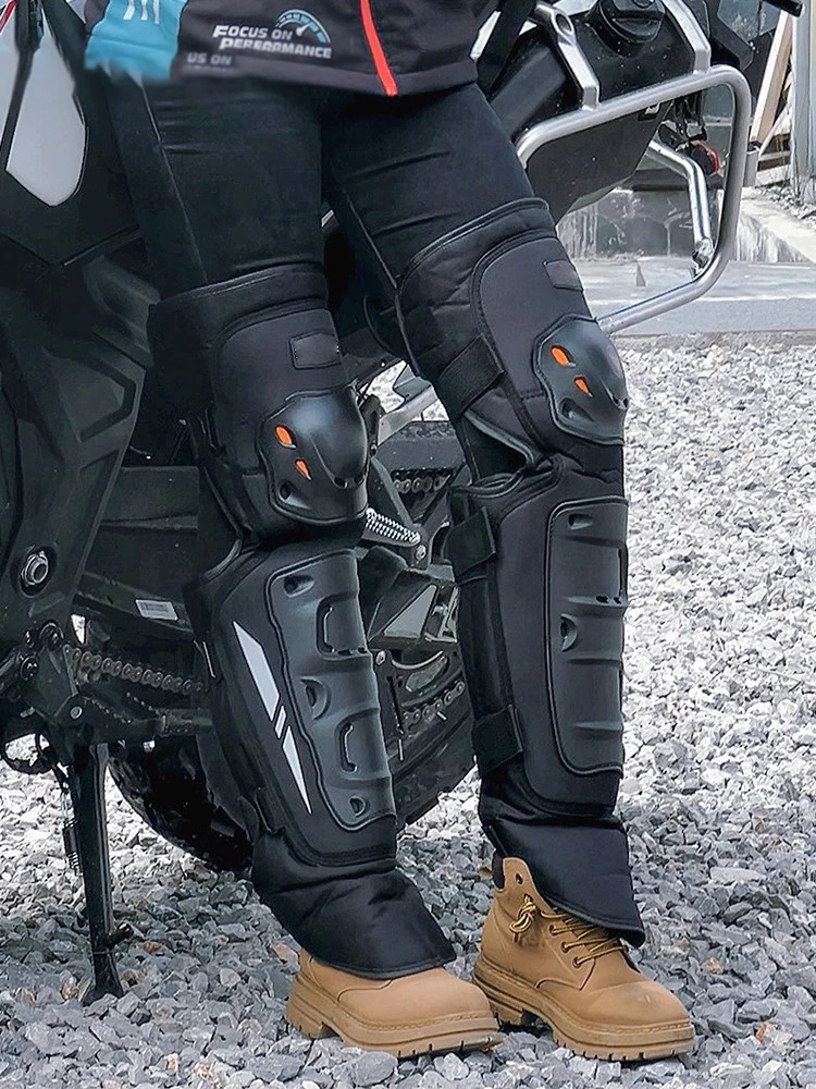 

Motorcycle riding protective gear, knee pads for autumn and winter riding, anti-fall, anti-cold, anti-wind, warm and thickened