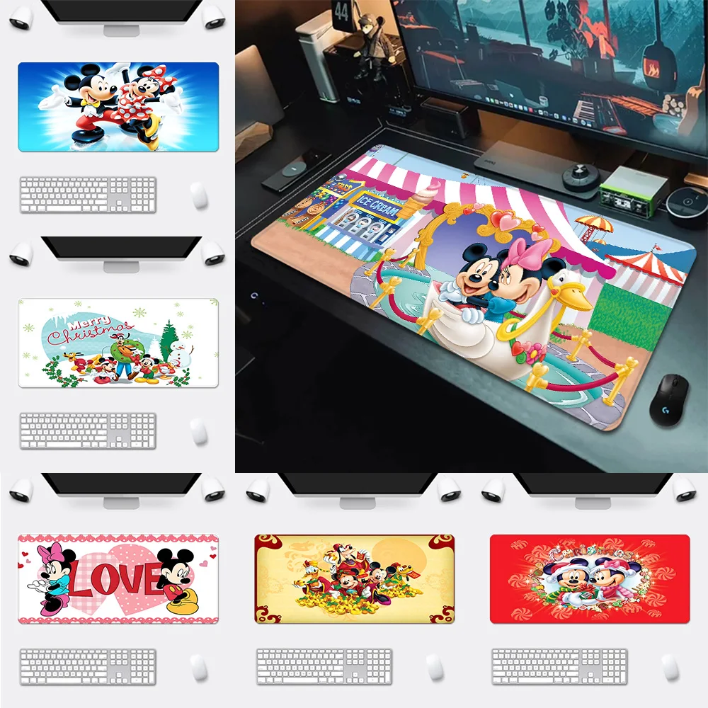 Disney mickey minnie mouse Mousepad HD Printing Computer Gamers Locking Edge Non-slip Mouse Pad XXL90x40cm Keyboard PC Desk Pad