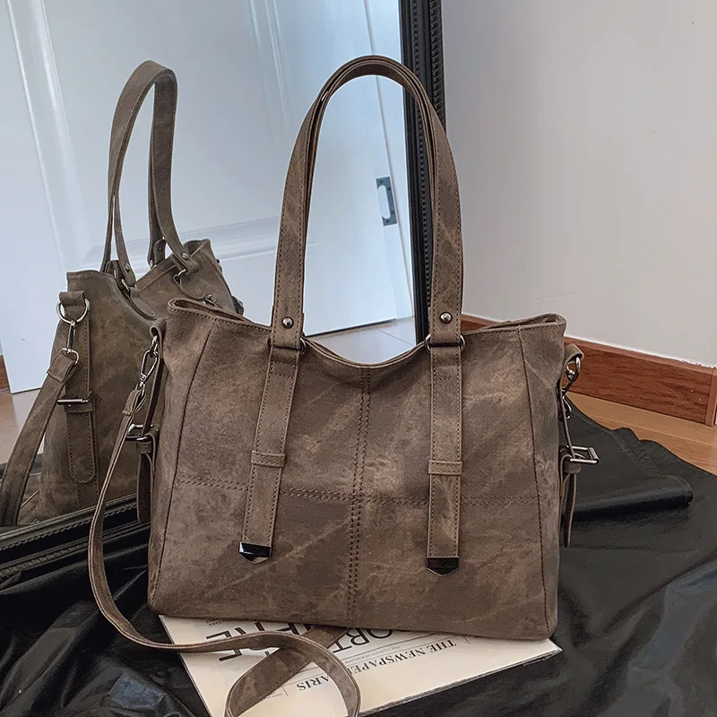 Sac messager rétro simple et polyvalent pour femme, grande capacité, initié, Bergame, classe CommPiedmont, fourre-tout, nouveau,