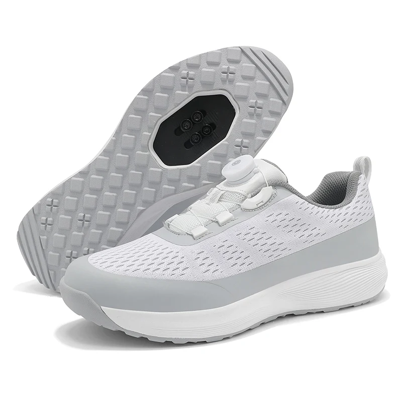 

Bicycle Riding Shoes Men's Breathable Mesh Casual Road Mountain Outdoor Cross-country Competition Training Cycling Sneaker Grey