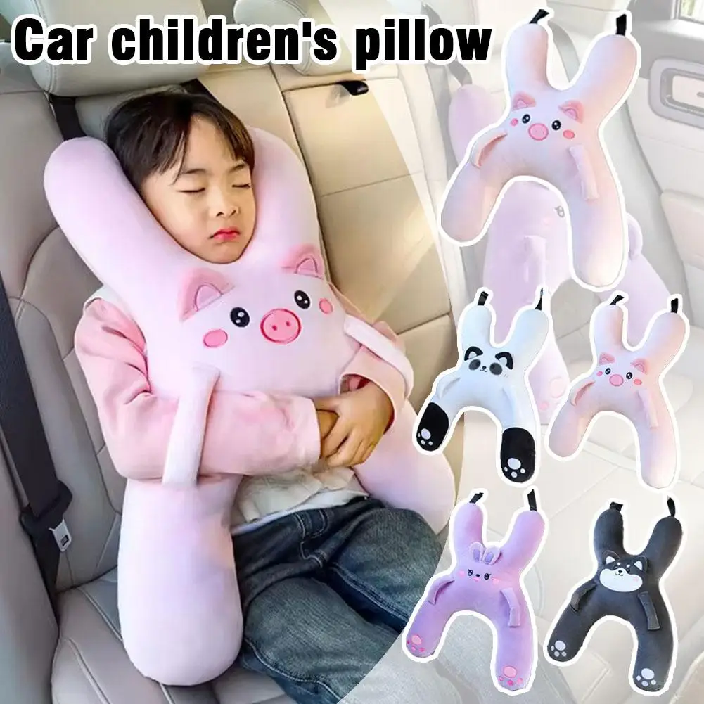 

Children's Car Pillow Auto Seat Safety Neck Pillows Long-distance Driving Kid Safe H-Shape Travel Pillow Skin Friendly Texture