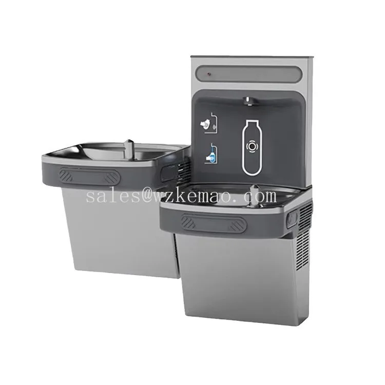 KM35-2 Stainless Steel Commercial Drinking Fountain Wall Mounted Water Cooler Direct Water Dispenser for Home/Hotel/School view 2