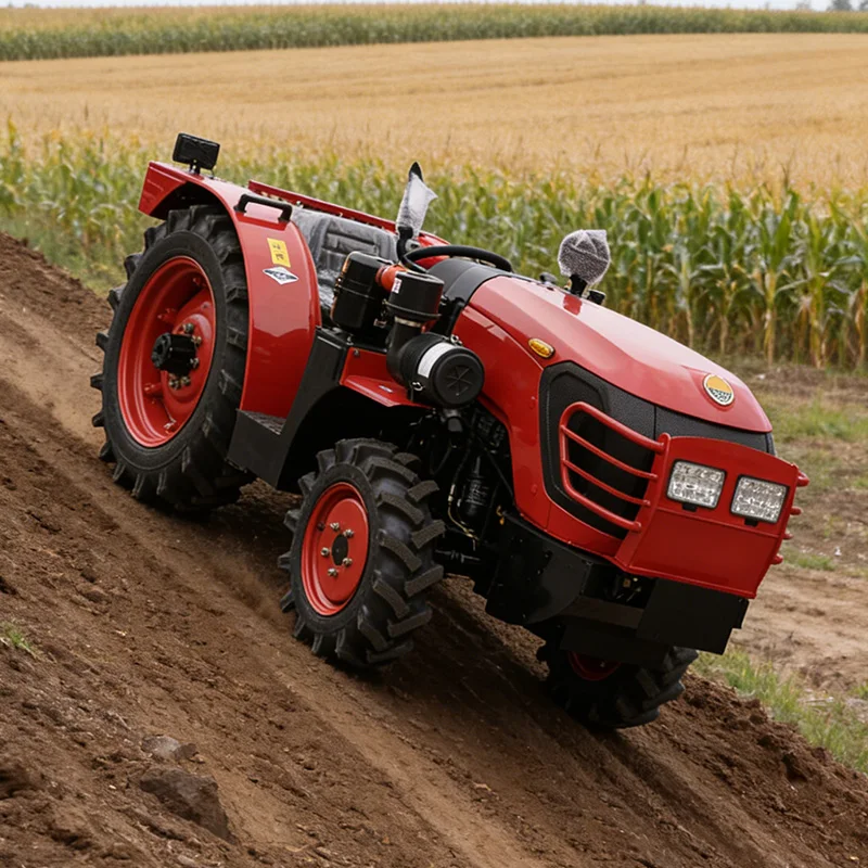 

Customized Small Wheel Rotary Tiller Micro Cultivator for Farm Use Four Wheel Diesel Tractor Compatible with Various Attachments