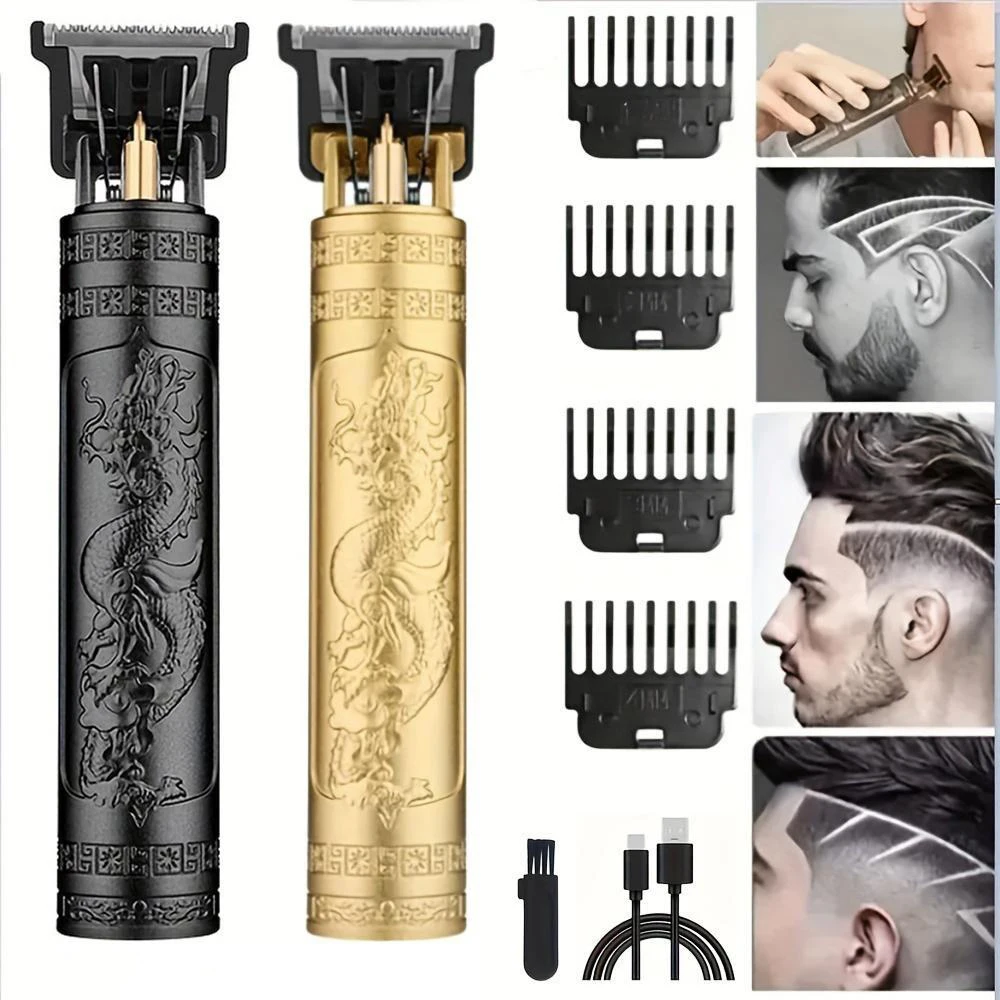 USB Rechargeable Hair Clipper for Men and Women, 0mm Bald Head Haircut, Electric Trimmer and Beard Shaver for All Hair Types