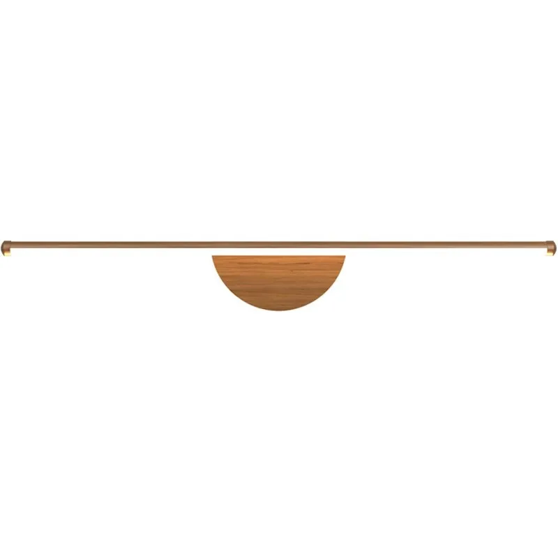 

New Chinese wood grain wall lamp led Nordic strip mirror headlight master bedroom