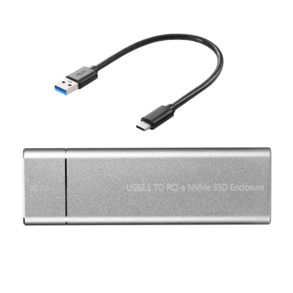 M.2 Nvme Ssd Enclosure Adapter Aluminum Usb C 3.1 Gen2 10gbps To Nvme Pcie External Box For 2230/2242/2260/2280 M2 Nvm O8h9