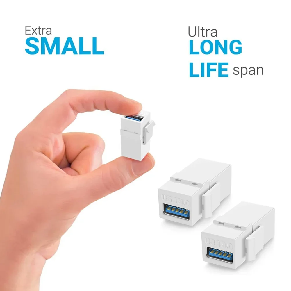 USB 3.0 Keystone-Klinkeneinsätze verbinden Geräte mit USB-Anschluss, einrastbarer Anschluss, Buchse, Adapteranschluss für Wandplatten-Steckdosenpanel