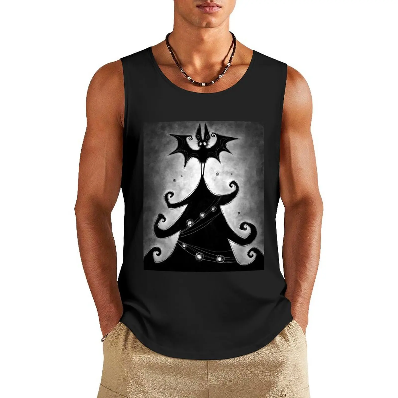 

Creepmas Tree Topper Cute Spooky Bat Tree Star Tank Top T-shirt male Sleeveless top Top summer