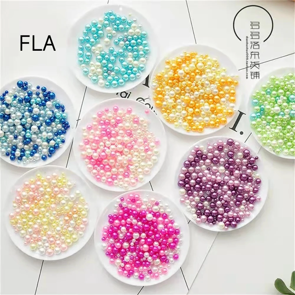 500g/bag Color Small Ball Home Decoration Epoxy Pearl Miniatur Decor Mini Phone Case Decoration