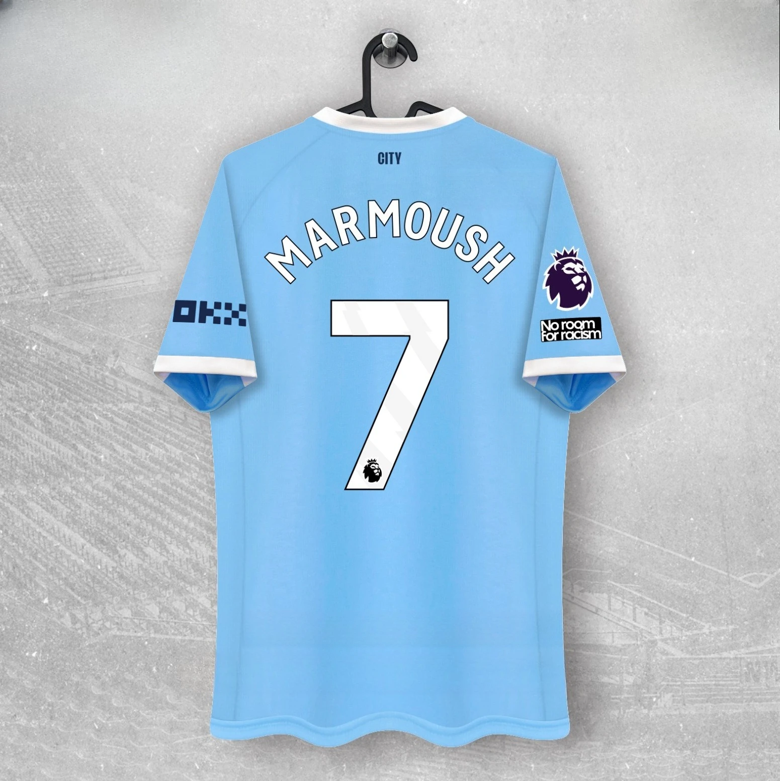 

25/26 Season New Manchester City Home No.7 Jersey T-Shirt Men's Women's Teens Children's Breathable Sports Casual Top