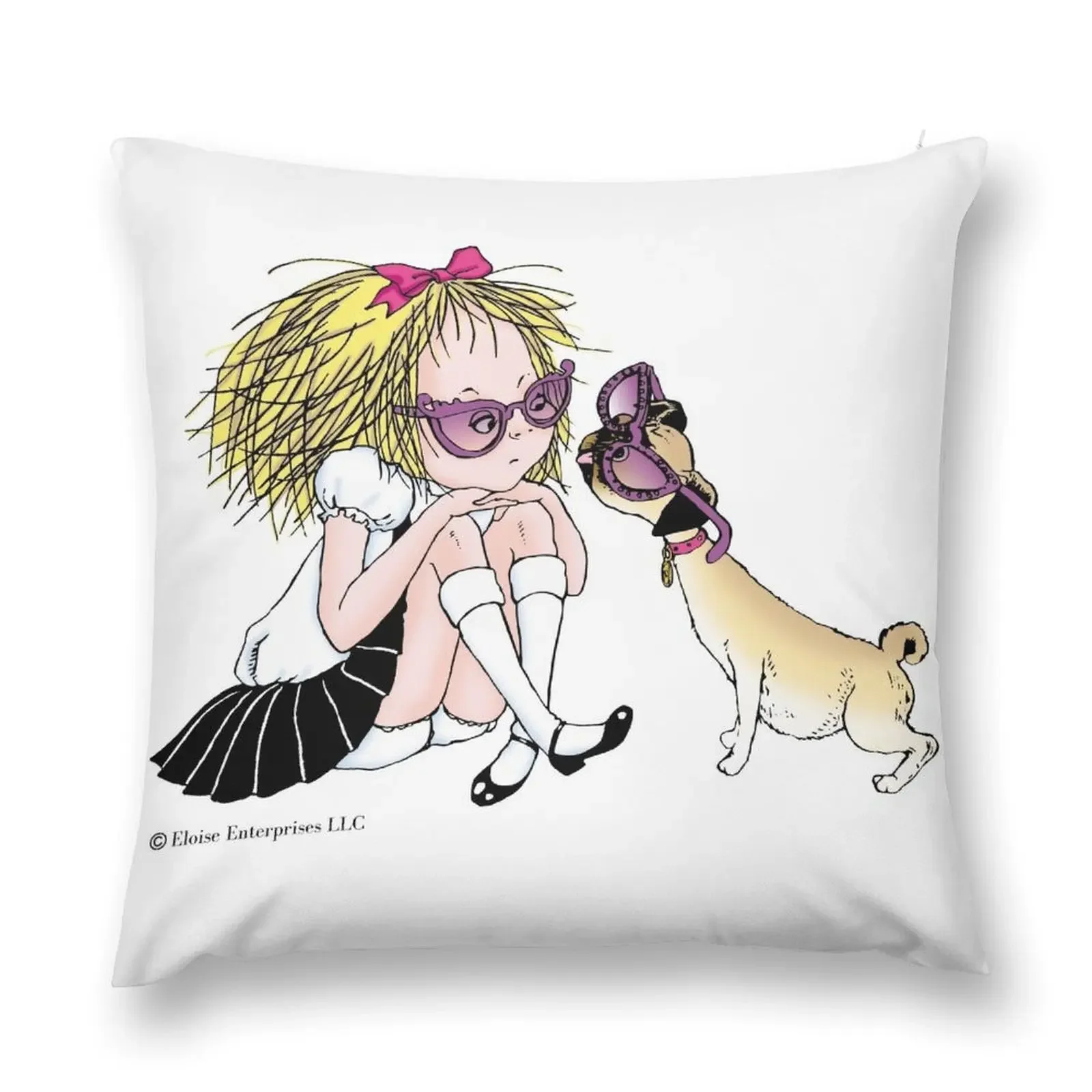 Eloise and Weenie in Sunglasses Throw Pillow christmas cushions covers Christmas Cushion For Home sleeping pillows pillow