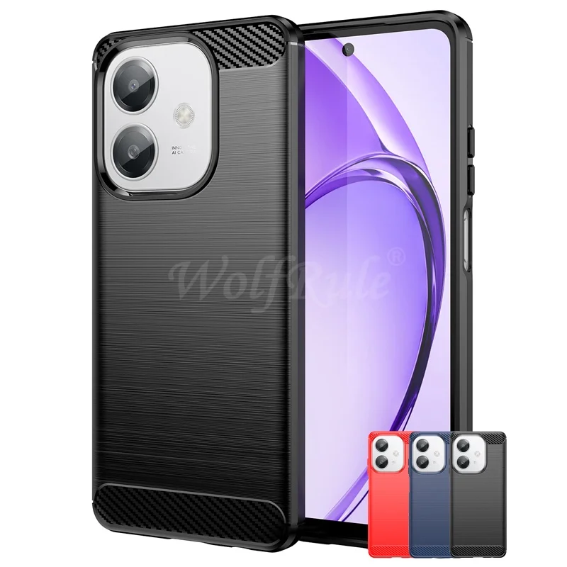 For OPPO A40 Case Cover OPPO A40 Capas New Coque Armor Phone Bumper Back Shockproof Soft TPU Carbon Fiber Fundas OPPO A40 A 40