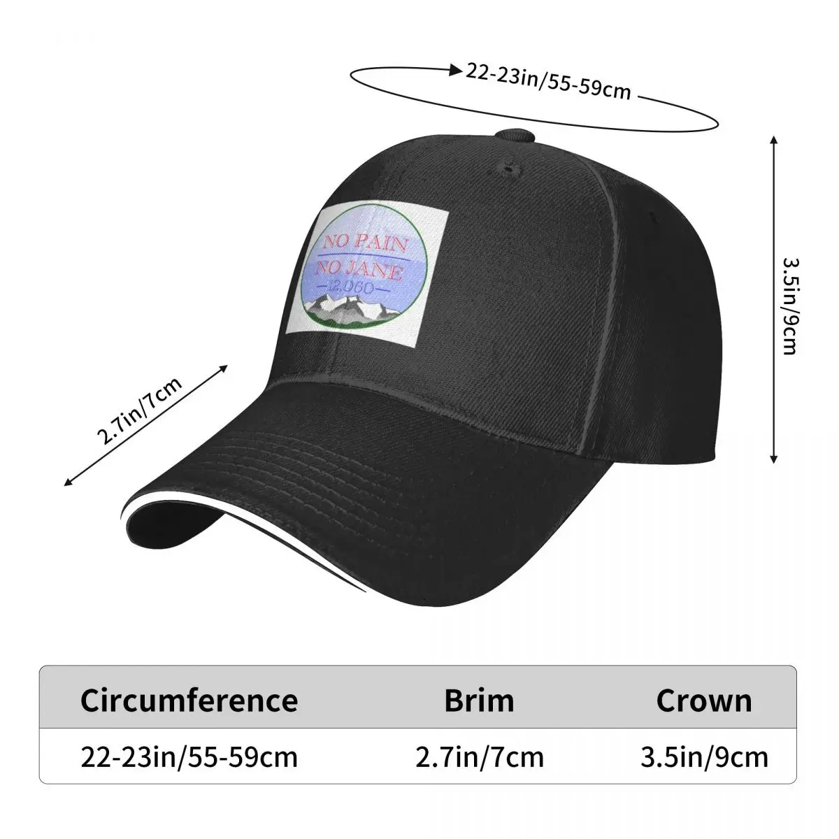 No Pain No Jane Baseball Cap Hat Luxury Brand Cosplay Luxury Brand Women's Beach Outlet 2025 Men's