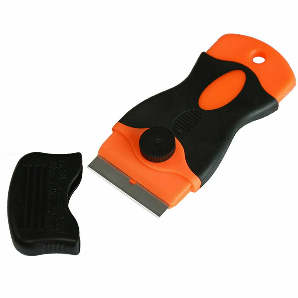 Casement Scraper for Glass and Metal Surfaces, Easy Removal of Debris and Stickers Includes 3 Plastic Blades and 3 Metal Blades