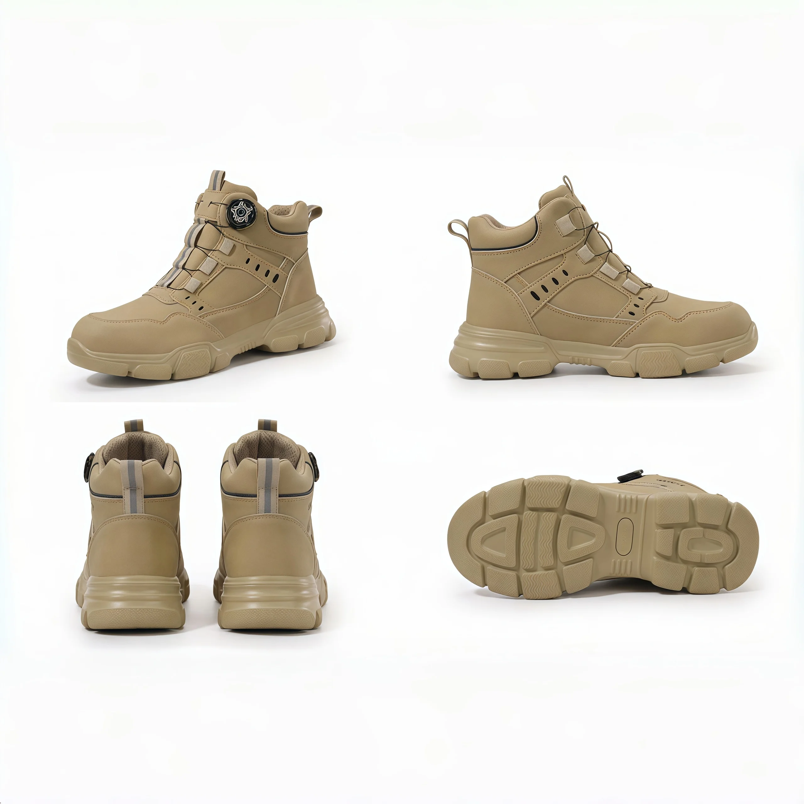 Unzerstörbare Sicherheitsschuhe mit Stahlkappe für Herren, leichte Arbeitsstiefel für Herren, stoßfest, für den Bau und die Industrie geeignet – Detail 8