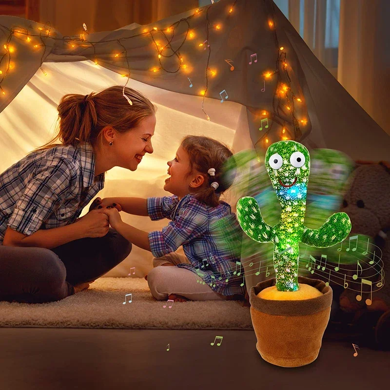 Juguetes de Cactus parlantes para niños, Cactus interactivo que habla soleado, juguete de peluche electrónico, decoración del hogar para niños, regalos de navidad