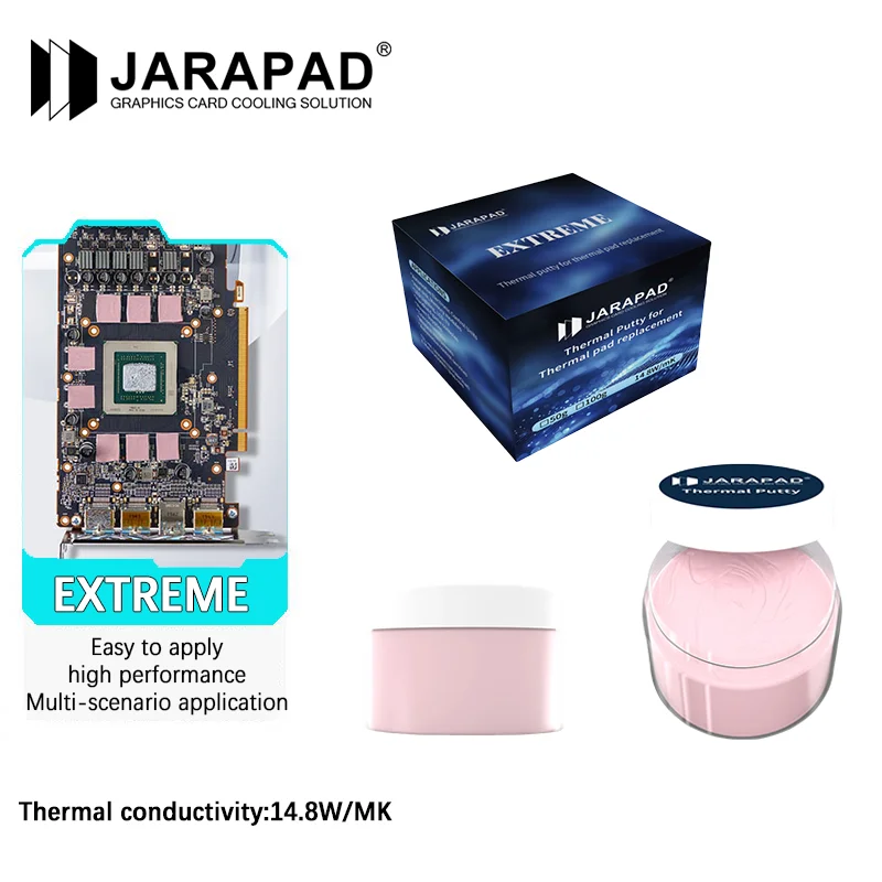 JARAPAD EXTREME Thermal Putty For VGA GPU IC Processor RapidCooling Thermal Pad Replacement Heat Blocking Putty High Performance