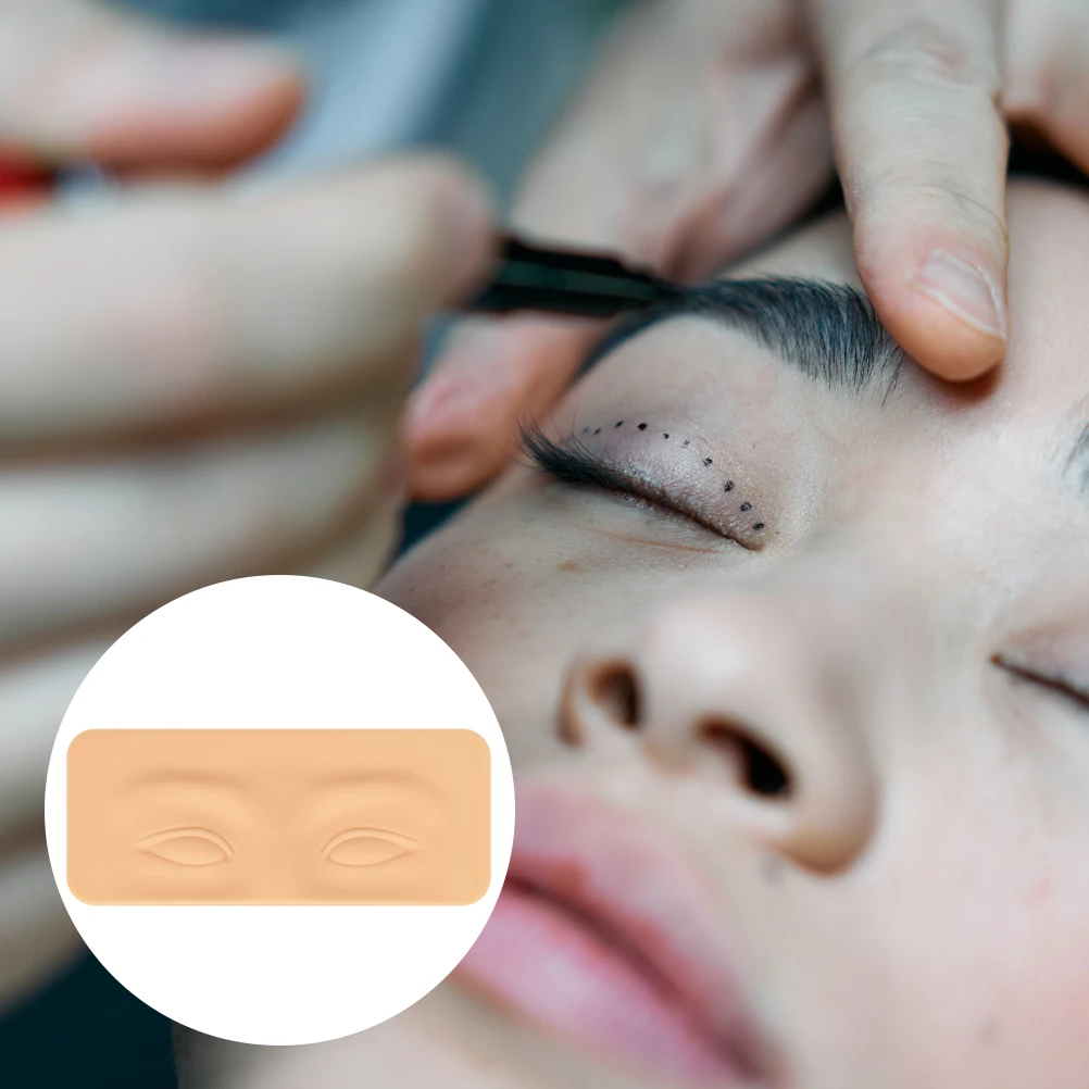 

1pc Silicone Practice Skin Makeup Board Fake Face Eyebrow Tattoo Exercise for Beginners Artists Practice Techniques Confidence