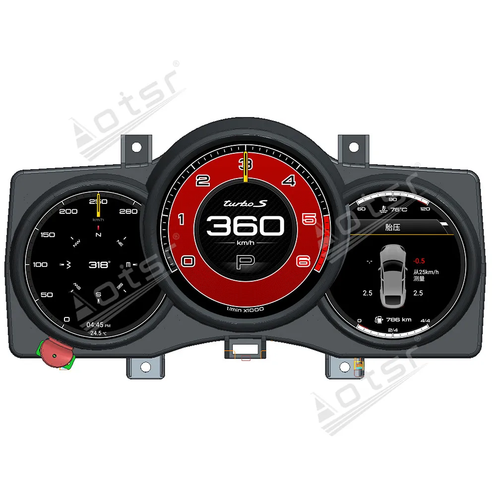 

Digital Cluster Odometer Screen For Porsche Macan LCD instrument panel 2014-2018 Virtual Cockpit Speed Meter Car Dashboard Plug