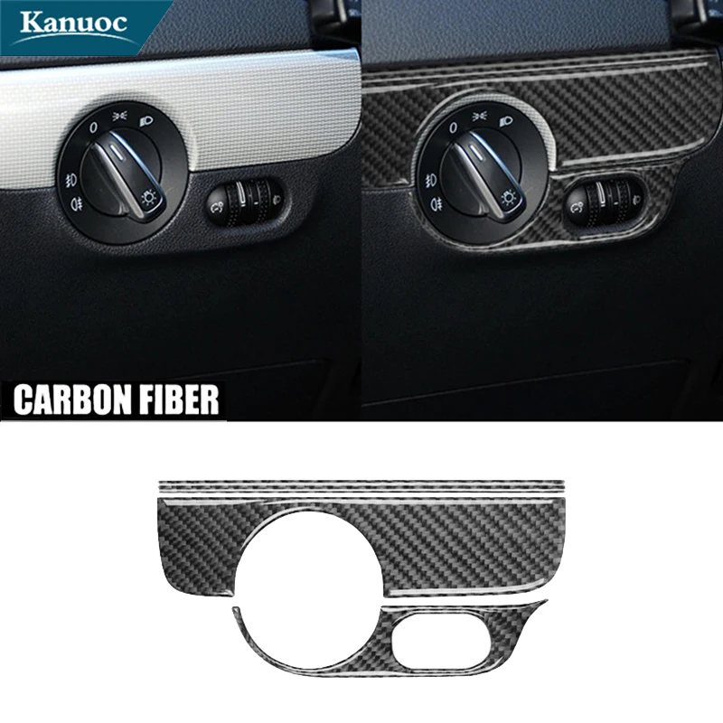 

For Volkswagen Jetta 2011 2012 2013 2014 Carbon Fiber Lighting Control Decorative Stickers Car Interior Styling Accessories