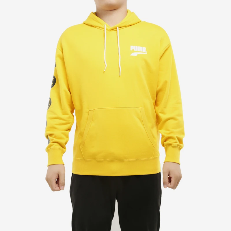 Puma genuine smiley face hoodie for couples, hooded pullover hoodie, hoodie trend 530368-81